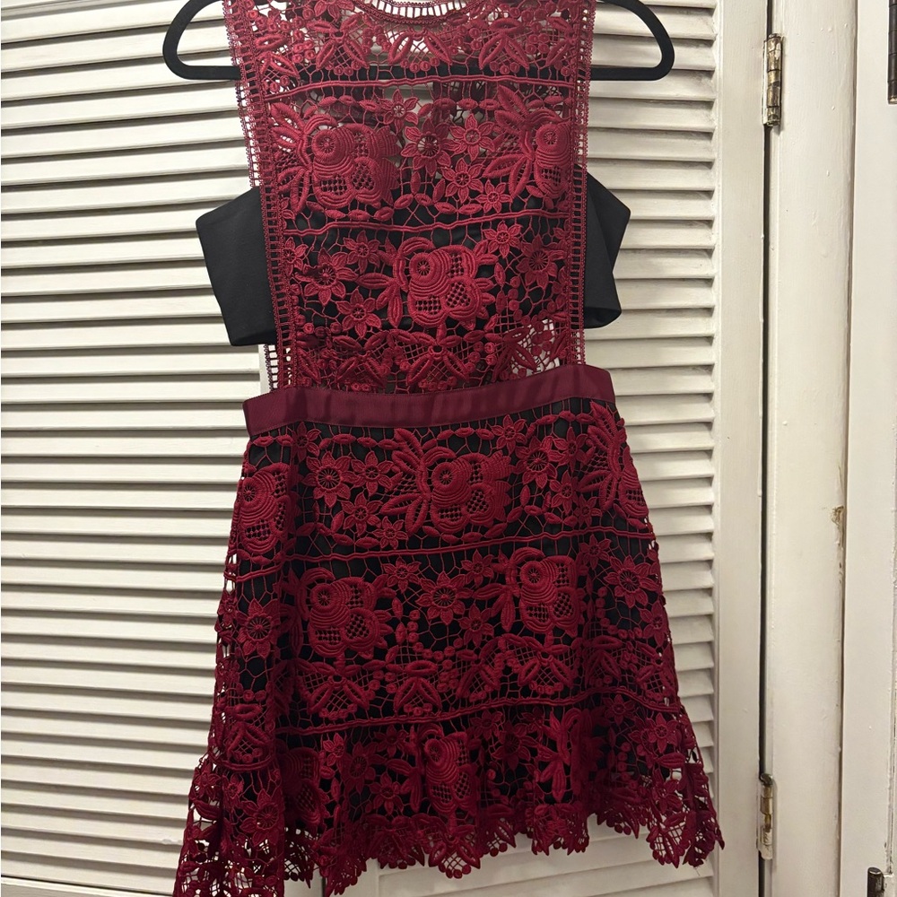 Self-Portrait Lace Mini Dress Size 6 - Picture 3 of 4